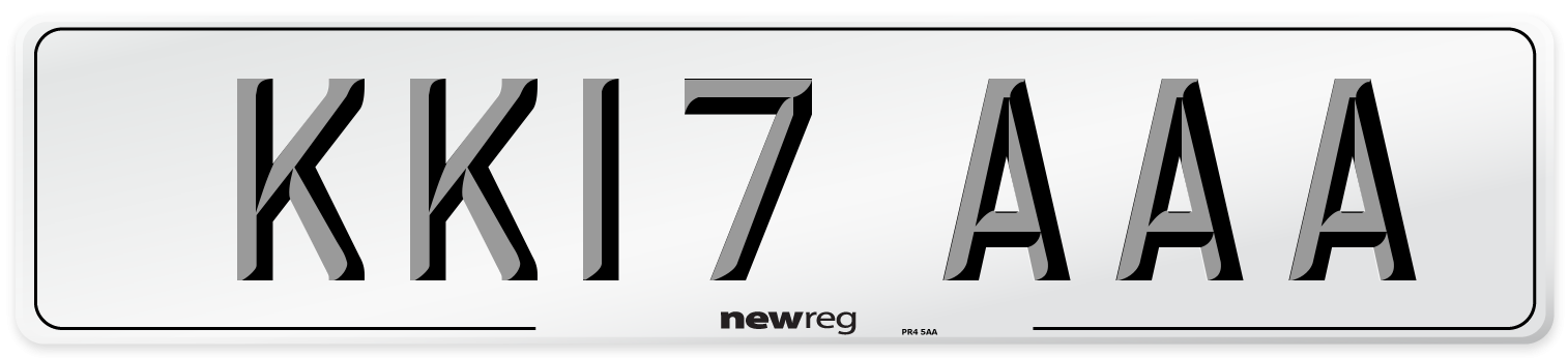 KK17 AAA Number Plate from New Reg